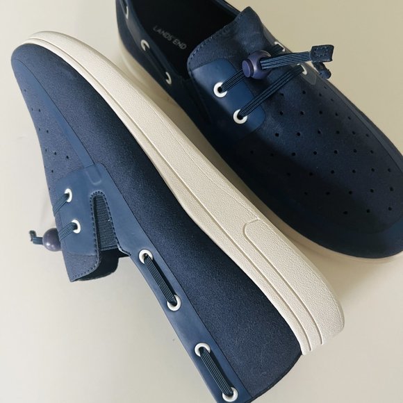 LAND'S END Women's "Regiment" Slip-On Boat Shoes NWOT 9 1/2 B - Picture 7 of 10